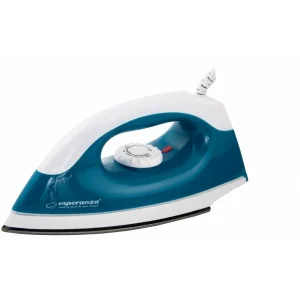 Fier de calcat Esperanza Smoother, EHI001, compact, ideal pentru calatorie, 1200W, Alb/Albastru