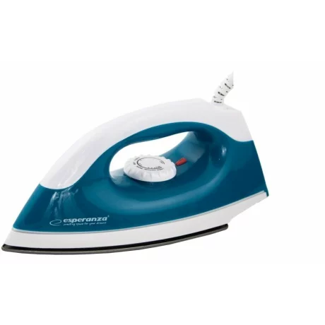 Fier de calcat Esperanza Smoother, EHI001, compact, ideal pentru calatorie, 1200W, Alb/Albastru