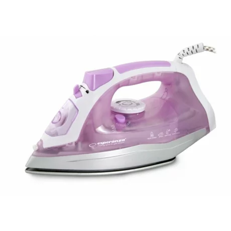 Fier de calcat Esperanza Tulle, EHI004, ceramic, 2400W, Alb/Roz