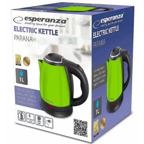 Fierbator electric Esperanza Parana, EKK128G,  1350W, 1l, Verde