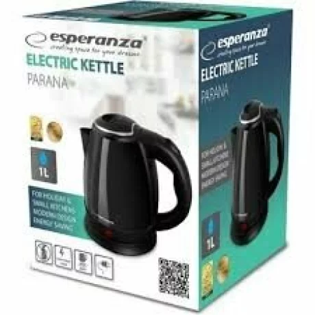 Fierbator electric Esperanza Parana, EKK128K,  1350W, 1l, Negru