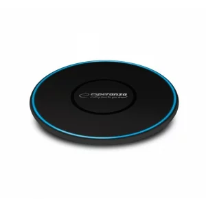 Incarcator wireless telefon Esperanza Quantum, EZC103, 10W, Usb, Negru