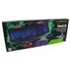 Kit tastatura si mouse gaming multimedia Esperanza Shelter, EGK300, iluminata, 1.5m, USB, Negru/Albastru