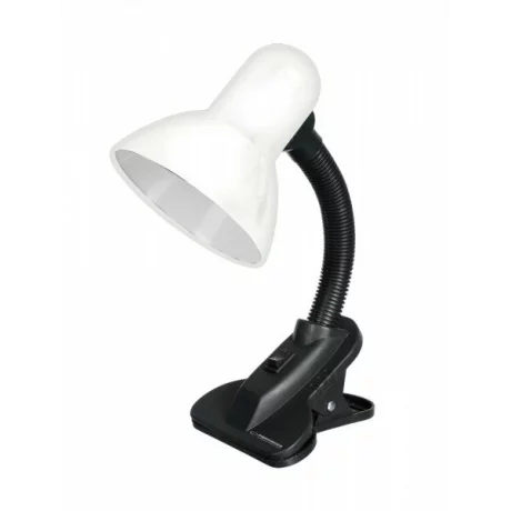 Lampa de birou cu clips E27 Esperanza Procyon, ELD106W, cu brat flexibil, 3W, Alb