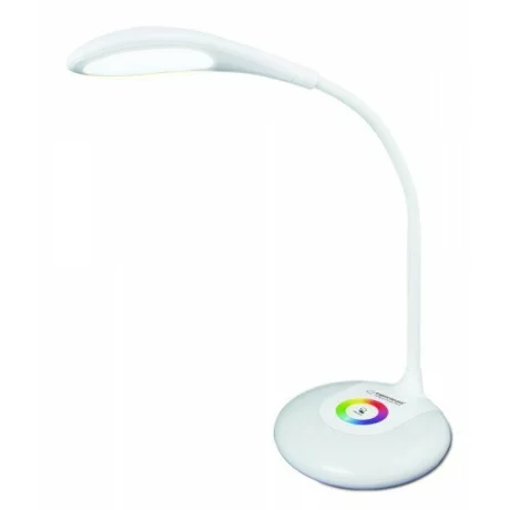 Lampa de birou LED Esperanza Altair, ELD102, RGB, cu brat flexibil 27 cm,3W, Alb/RGB