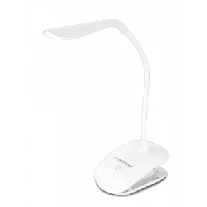 Lampa de birou LED Esperanza Deneb, ELD104W, cu brat flexibil, 3W, Alb