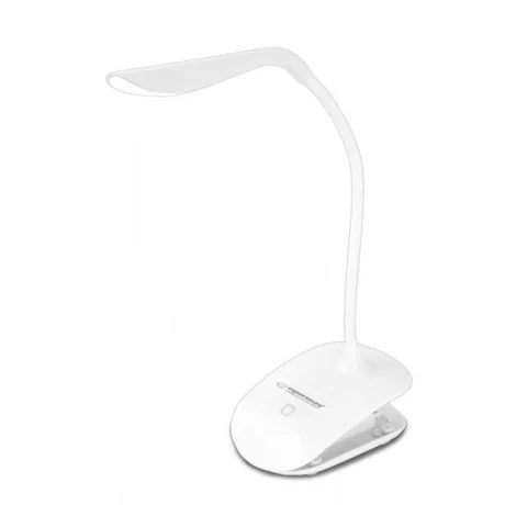 Lampa de birou LED Esperanza Deneb, ELD104W, cu brat flexibil, 3W, Alb