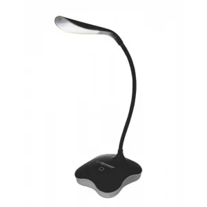 Lampa de birou LED Esperanza Mimosa, ELD105K, cu brat flexibil, 3W, Negru