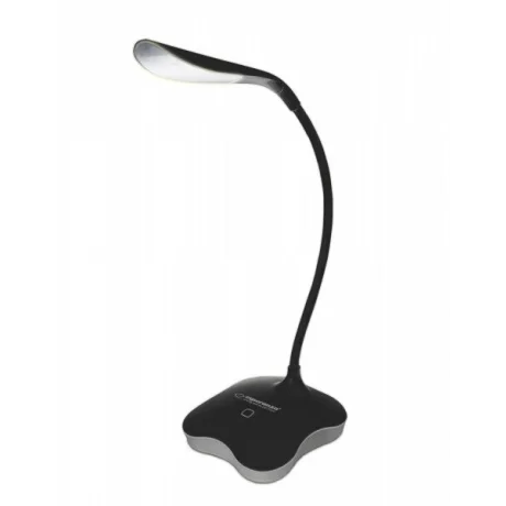 Lampa de birou LED Esperanza Mimosa, ELD105K, cu brat flexibil, 3W, Negru