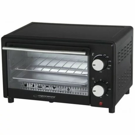 Mini cuptor electric Esperanza Calzone, EKO007, 900W, 10l, Negru