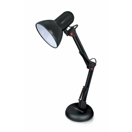 Lampa de birou E27 Esperanza Avior, ELD112K, cu brat flexibil, 12W, Negru