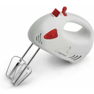 Mixer de mana Esperanza Muffin, EKM007R, 150W, Alb/Rosu