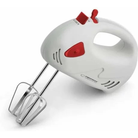 Mixer de mana Esperanza Muffin, EKM007R, 150W, Alb/Rosu