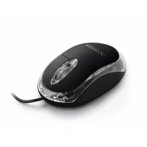 Mouse optic cu fir Esperanza Camille, XM102K, 3 butoane, Usb, 1000dpi, Negru/Transparent