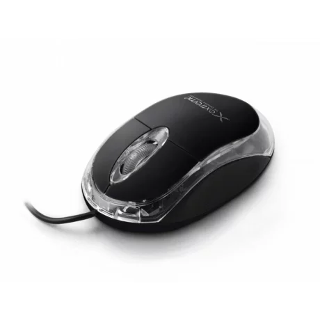 Mouse optic cu fir Esperanza Camille, XM102K, 3 butoane, Usb, 1000dpi, Negru/Transparent