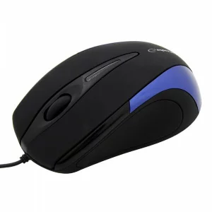 Mouse optic cu fir Esperanza Sirius, EM102B, 3 butoane, Usb, 1000dpi, Negru/Albastru