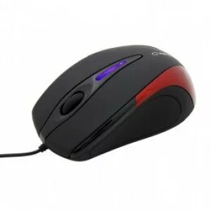 Mouse optic cu fir Esperanza Sirius, EM102R, 3 butoane, Usb, 1000dpi, Negru/Rosu