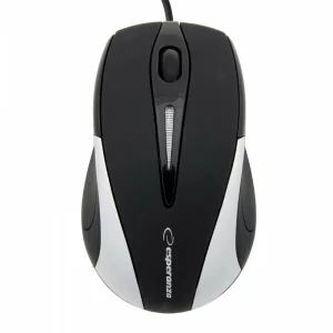 Mouse optic cu fir Esperanza Sirius, EM102S, 3 butoane, Usb, 1000dpi, Negru/Argintiu