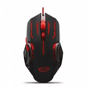 Mouse Optic Gaming Esperanza Apache, EGM403R, 2400dpi, 1.5m, Usb, Negru/Rosu