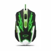 Mouse Optic Gaming Esperanza Cyborg, EGM405, 2400dpi, 1.5m, Usb, Negru/Verde