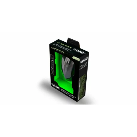 Mouse Optic Gaming Esperanza Galaxy, EGM212, 2400dpi, 1.2m, Usb-C, Negru/Verde