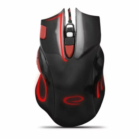 Mouse Optic Gaming Esperanza Hawk, EGM401KR, 2400dpi, 1.5m, Usb, Negru/Rosu