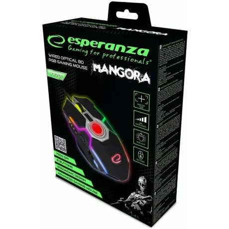 Mouse Optic Gaming Esperanza Mangora, EGM701, iluminare RGB, 2400dpi, 1.5m, Usb, RGB