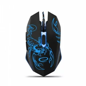 Mouse Optic Gaming Esperanza Scorpio, EGM203B, 2400dpi, 1.5m, Usb, Negru/Albastru