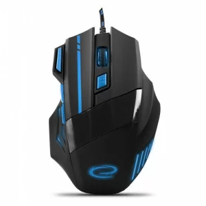 Mouse Optic Gaming Esperanza Wolf, EGM201B, 2400dpi, 1.5m, Usb, Negru/Albastru