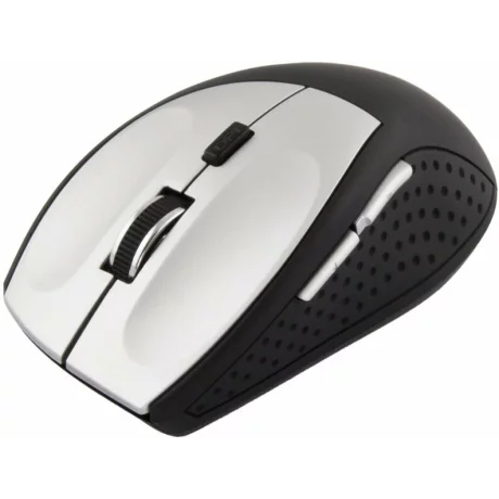 Mouse optic wireless Esperanza Andromeda, EM123S, 6 butoane, BT 3.0, 2400dpi, Negru/ Argintiu