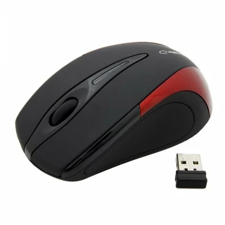 Mouse optic wireless Esperanza Antares, EM101R, 2.4GHz, 3 butoane, Usb, 1000dpi, Negru/Rosu