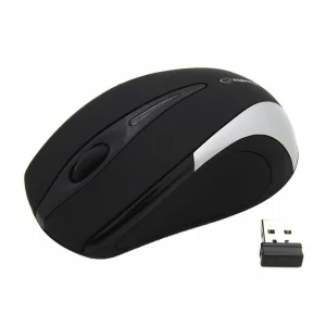 Mouse optic wireless Esperanza Antares, EM101S, 2.4GHz, 3 butoane, Usb, 1000dpi, Negru/Gri
