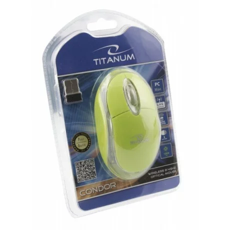 Mouse optic wireless Esperanza Condor, TM120G,  3 butoane, 2.4GHz, Usb, 1000dpi,Verde
