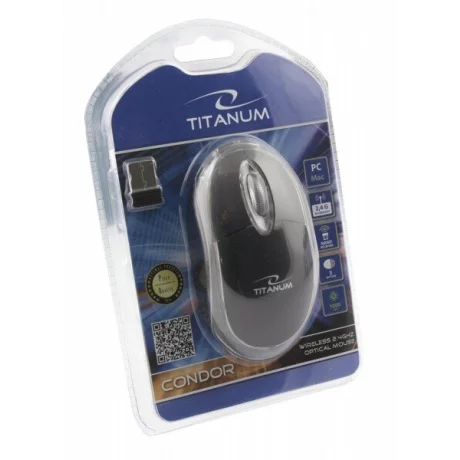 Mouse optic wireless Esperanza Condor, TM120K,  3 butoane, 2.4GHz, Usb, 1000dpi, Negru