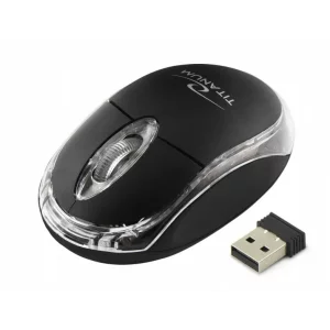 Mouse optic wireless Esperanza Condor, TM120K,  3 butoane, 2.4GHz, Usb, 1000dpi, Negru