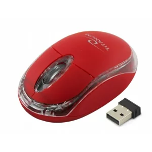 Mouse optic wireless Esperanza Condor, TM120R,  3 butoane, 2.4GHz, Usb, 1000dpi, Rosu
