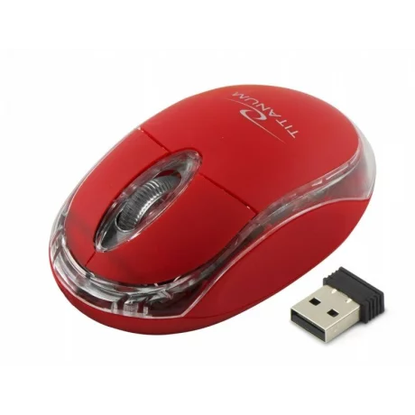 Mouse optic wireless Esperanza Condor, TM120R,  3 butoane, 2.4GHz, Usb, 1000dpi, Rosu