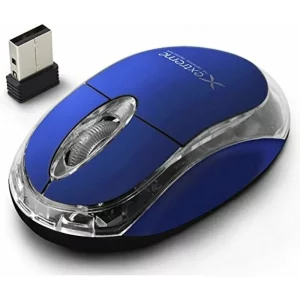 Mouse optic wireless Esperanza Harrier, XM105B,  3 butoane, 2.4GHz, Usb, 1000dpi, Albastru/Transparent