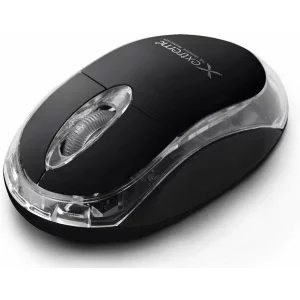 Mouse optic wireless Esperanza Harrier, XM105K,  3 butoane, 2.4GHz, Usb, 1000dpi, Negru/Transparent