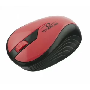 Mouse optic wireless Esperanza Rainbow, TM114R, 3 butoane, 2.4GHz, Usb, 1000dpi, Negru/Rosu