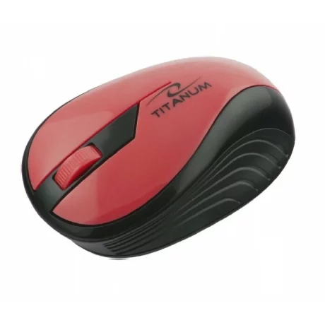 Mouse optic wireless Esperanza Rainbow, TM114R, 3 butoane, 2.4GHz, Usb, 1000dpi, Negru/Rosu