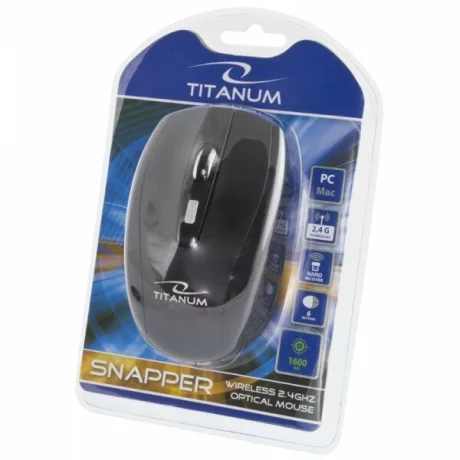 Mouse optic wireless Esperanza Snapper, TM105K,  6 butoane, 2.4GHz, Usb, 1600dpi, Negru