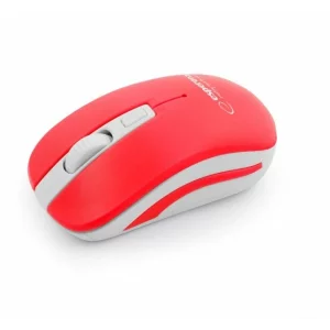 Mouse optic wireless Esperanza Uranus, EM116WG,  4 butoane, 2.4GHz, Usb, 1600dpi, Alb/Rosu
