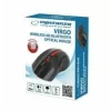 Mouse optic wireless Esperanza Virgo, EM129R, 6 butoane, BT 5.0, 1600dpi, Negru/ Rosu