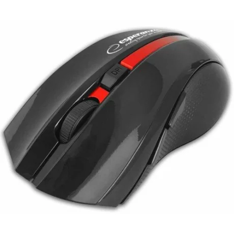 Mouse optic wireless Esperanza Virgo, EM129R, 6 butoane, BT 5.0, 1600dpi, Negru/ Rosu