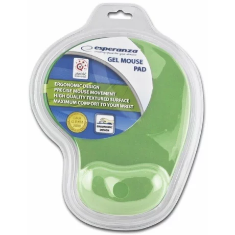 Mousepad cu gel Esperanza EA137G, design ergonomic, Verde