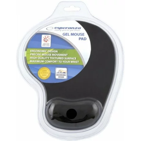 Mousepad cu gel Esperanza EA137K, design ergonomic, Negru