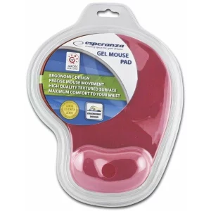 Mousepad cu gel Esperanza EA137R, design ergonomic, Rosu