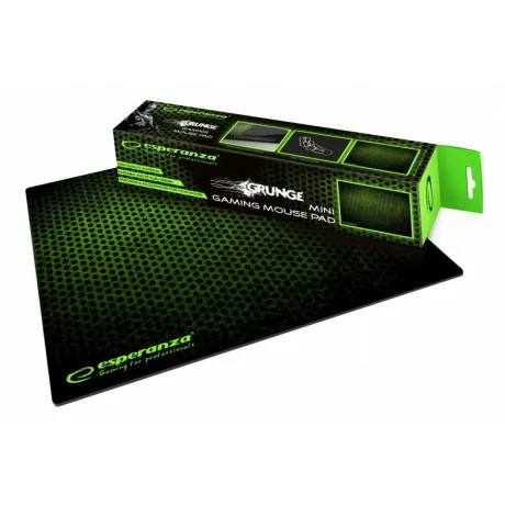 Mousepad gaming Grunge Esperanza, EGP101G, mini, Negru/Verde