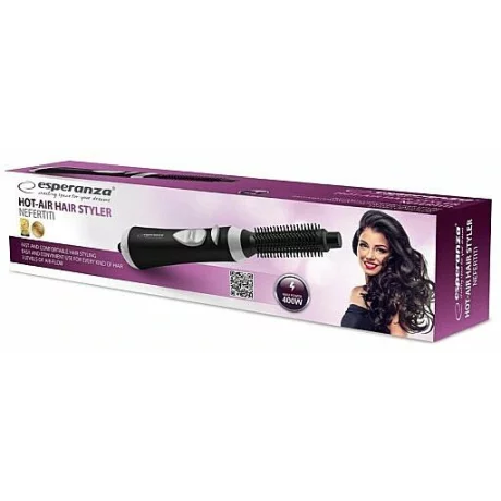 Ondulator de par cu aer cald Esperanza Nefertiti, EBL001K, 400W, Negru